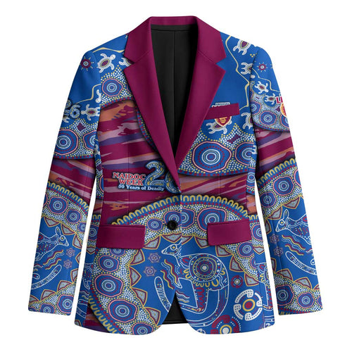 Brisbane Lions NAIDOC Week 2026 Blazer Australian Aboriginal Dot Art Dreamtime Pattern Style