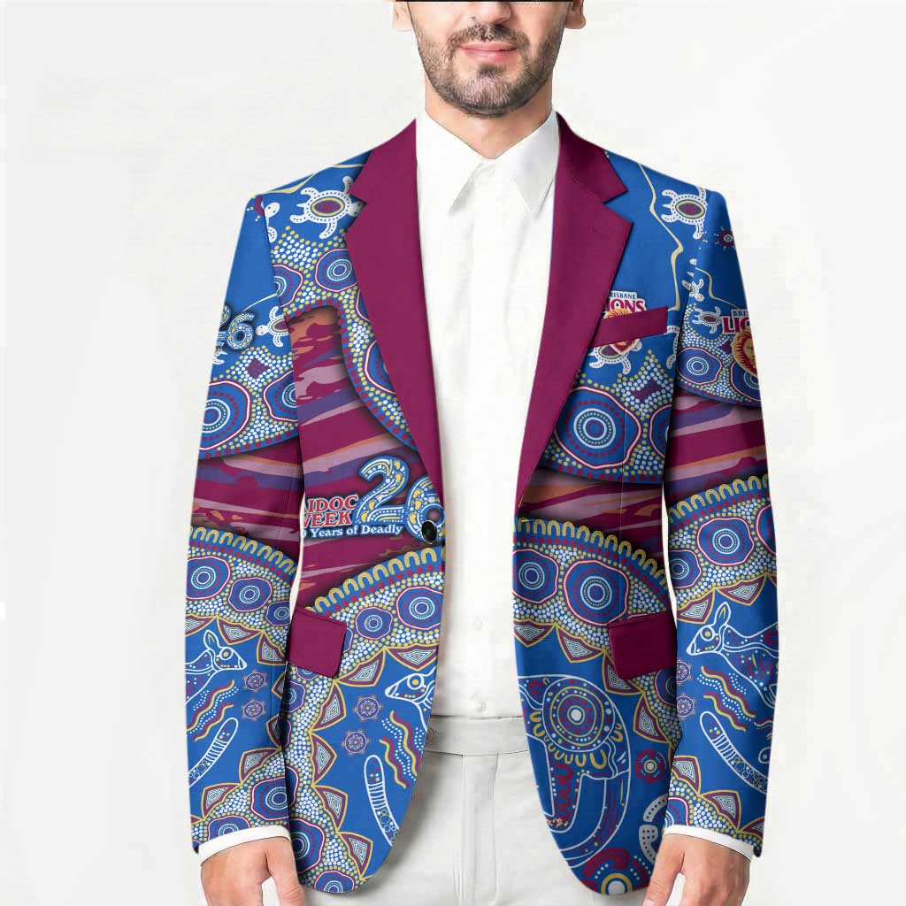 Brisbane Lions NAIDOC Week 2026 Blazer Australian Aboriginal Dot Art Dreamtime Pattern Style