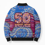 Brisbane Lions NAIDOC Week 2026 Bomber Puffer Jacket Australian Aboriginal Dot Art Dreamtime Pattern Style