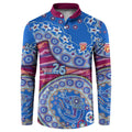 Brisbane Lions NAIDOC Week 2026 Button Sweatshirt Australian Aboriginal Dot Art Dreamtime Pattern Style