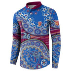 Brisbane Lions NAIDOC Week 2026 Button Sweatshirt Australian Aboriginal Dot Art Dreamtime Pattern Style