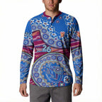 Brisbane Lions NAIDOC Week 2026 Button Sweatshirt Australian Aboriginal Dot Art Dreamtime Pattern Style