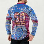 Brisbane Lions NAIDOC Week 2026 Button Sweatshirt Australian Aboriginal Dot Art Dreamtime Pattern Style