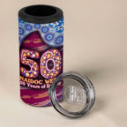 Brisbane Lions NAIDOC Week 2026 4 in 1 Can Cooler Tumbler Australian Aboriginal Dot Art Dreamtime Pattern Style