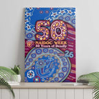 Brisbane Lions NAIDOC Week 2026 Canvas Wall Art Australian Aboriginal Dot Art Dreamtime Pattern Style