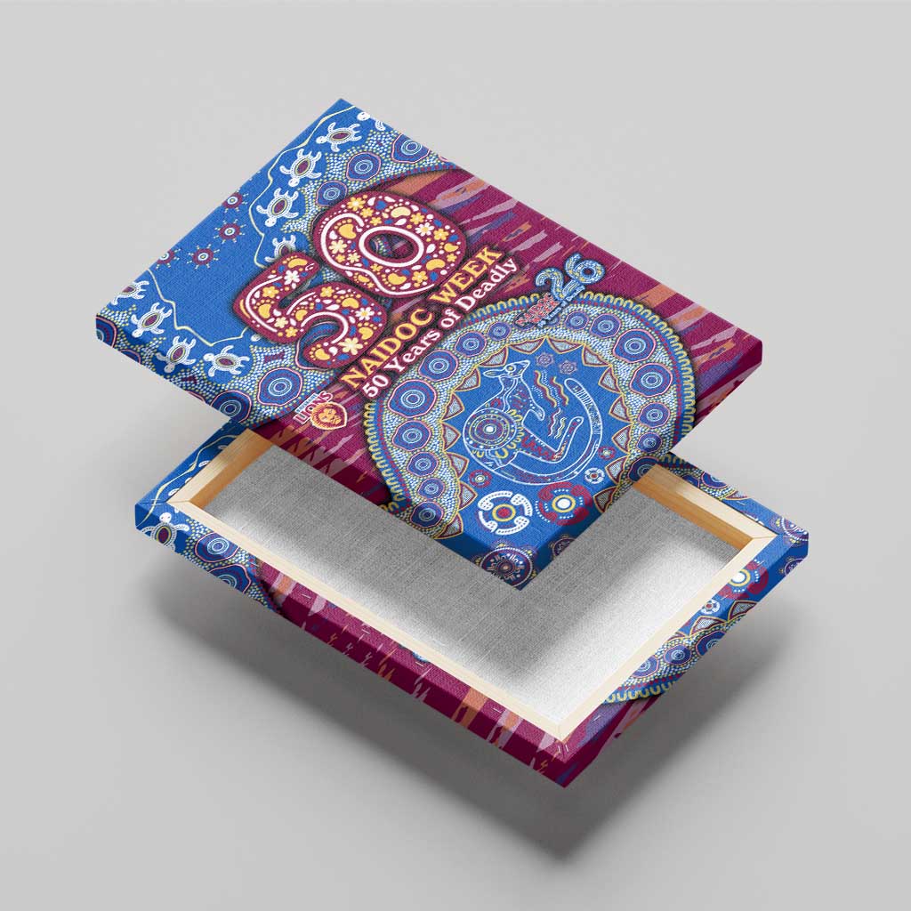 Brisbane Lions NAIDOC Week 2026 Canvas Wall Art Australian Aboriginal Dot Art Dreamtime Pattern Style