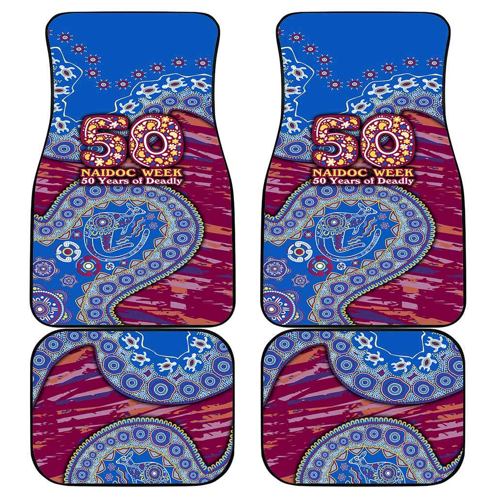 Brisbane Lions NAIDOC Week 2026 Car Mats Australian Aboriginal Dot Art Dreamtime Pattern Style