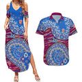 Brisbane Lions NAIDOC Week 2026 Couples Matching Summer Maxi Dress and Hawaiian Shirt Australian Aboriginal Dot Art Dreamtime Pattern Style