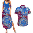 Brisbane Lions NAIDOC Week 2026 Couples Matching Summer Maxi Dress and Hawaiian Shirt Australian Aboriginal Dot Art Dreamtime Pattern Style