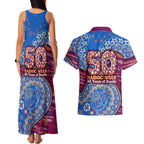 Brisbane Lions NAIDOC Week 2026 Couples Matching Tank Maxi Dress and Hawaiian Shirt Australian Aboriginal Dot Art Dreamtime Pattern Style