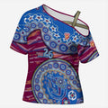 Brisbane Lions NAIDOC Week 2026 Cross Shoulder Shirt Australian Aboriginal Dot Art Dreamtime Pattern Style