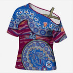 Brisbane Lions NAIDOC Week 2026 Cross Shoulder Shirt Australian Aboriginal Dot Art Dreamtime Pattern Style