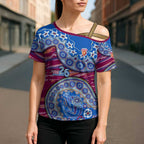 Brisbane Lions NAIDOC Week 2026 Cross Shoulder Shirt Australian Aboriginal Dot Art Dreamtime Pattern Style