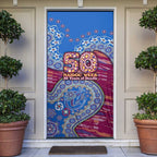 Brisbane Lions NAIDOC Week 2026 Door Cover Australian Aboriginal Dot Art Dreamtime Pattern Style