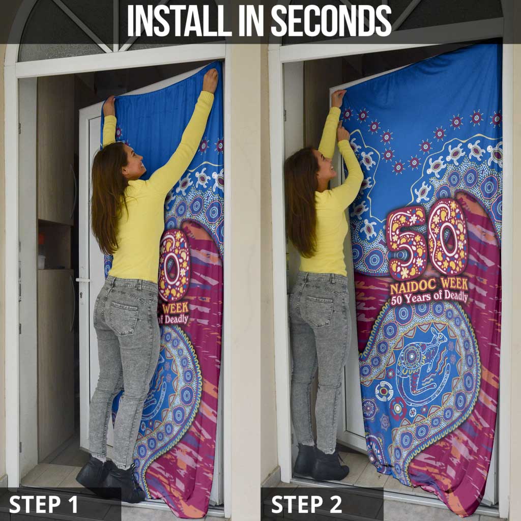 Brisbane Lions NAIDOC Week 2026 Door Cover Australian Aboriginal Dot Art Dreamtime Pattern Style
