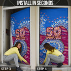 Brisbane Lions NAIDOC Week 2026 Door Cover Australian Aboriginal Dot Art Dreamtime Pattern Style