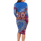 Brisbane Lions NAIDOC Week 2026 Family Matching Long Sleeve Bodycon Dress and Hawaiian Shirt Australian Aboriginal Dot Art Dreamtime Pattern Style