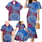 Brisbane Lions NAIDOC Week 2026 Family Matching Mermaid Dress and Hawaiian Shirt Australian Aboriginal Dot Art Dreamtime Pattern Style
