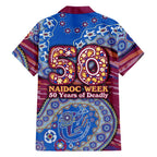 Brisbane Lions NAIDOC Week 2026 Family Matching Off Shoulder Maxi Dress and Hawaiian Shirt Australian Aboriginal Dot Art Dreamtime Pattern Style
