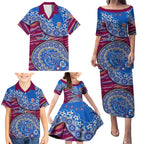 Brisbane Lions NAIDOC Week 2026 Family Matching Puletasi and Hawaiian Shirt Australian Aboriginal Dot Art Dreamtime Pattern Style