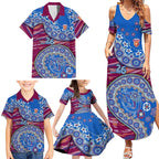 Brisbane Lions NAIDOC Week 2026 Family Matching Summer Maxi Dress and Hawaiian Shirt Australian Aboriginal Dot Art Dreamtime Pattern Style
