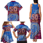 Brisbane Lions NAIDOC Week 2026 Family Matching Tank Maxi Dress and Hawaiian Shirt Australian Aboriginal Dot Art Dreamtime Pattern Style