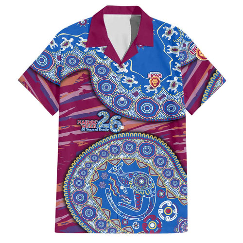 Brisbane Lions NAIDOC Week 2026 Family Matching Tank Maxi Dress and Hawaiian Shirt Australian Aboriginal Dot Art Dreamtime Pattern Style