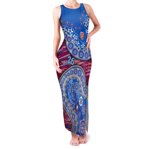 Brisbane Lions NAIDOC Week 2026 Family Matching Tank Maxi Dress and Hawaiian Shirt Australian Aboriginal Dot Art Dreamtime Pattern Style