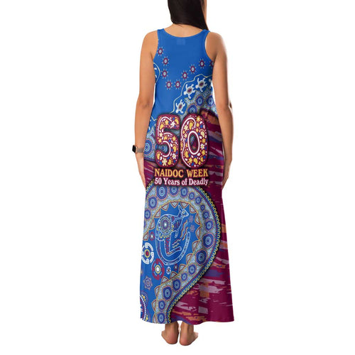 Brisbane Lions NAIDOC Week 2026 Family Matching Tank Maxi Dress and Hawaiian Shirt Australian Aboriginal Dot Art Dreamtime Pattern Style