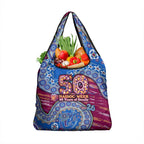 Brisbane Lions NAIDOC Week 2026 Grocery Bag Australian Aboriginal Dot Art Dreamtime Pattern Style