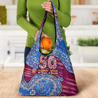 Brisbane Lions NAIDOC Week 2026 Grocery Bag Australian Aboriginal Dot Art Dreamtime Pattern Style