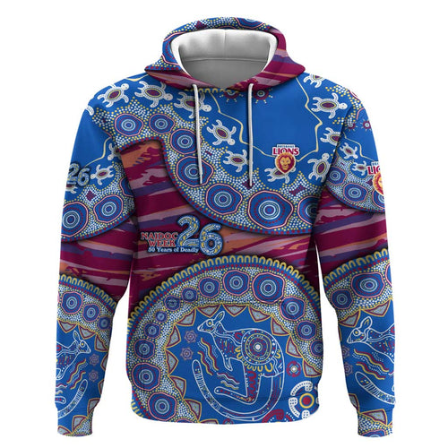 Brisbane Lions NAIDOC Week 2026 Hoodie Australian Aboriginal Dot Art Dreamtime Pattern Style