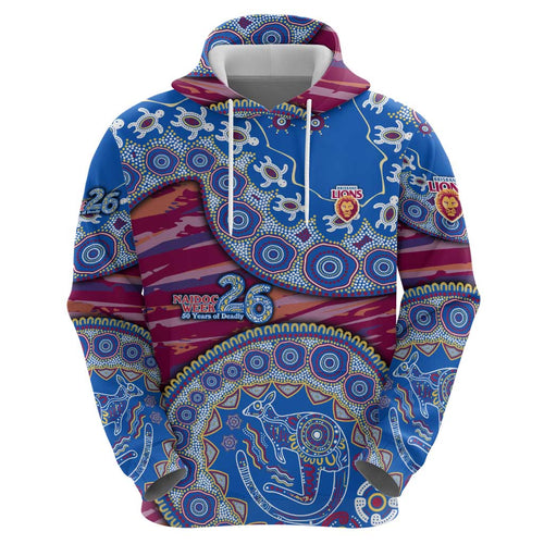 Brisbane Lions NAIDOC Week 2026 Hoodie Australian Aboriginal Dot Art Dreamtime Pattern Style