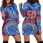 Brisbane Lions NAIDOC Week 2026 Hoodie Dress Australian Aboriginal Dot Art Dreamtime Pattern Style