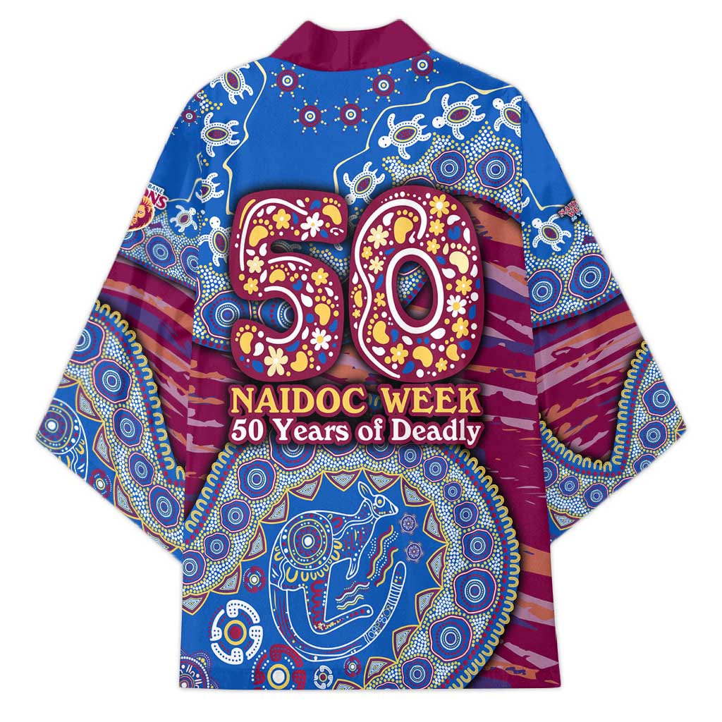 Brisbane Lions NAIDOC Week 2026 Kimono Australian Aboriginal Dot Art Dreamtime Pattern Style