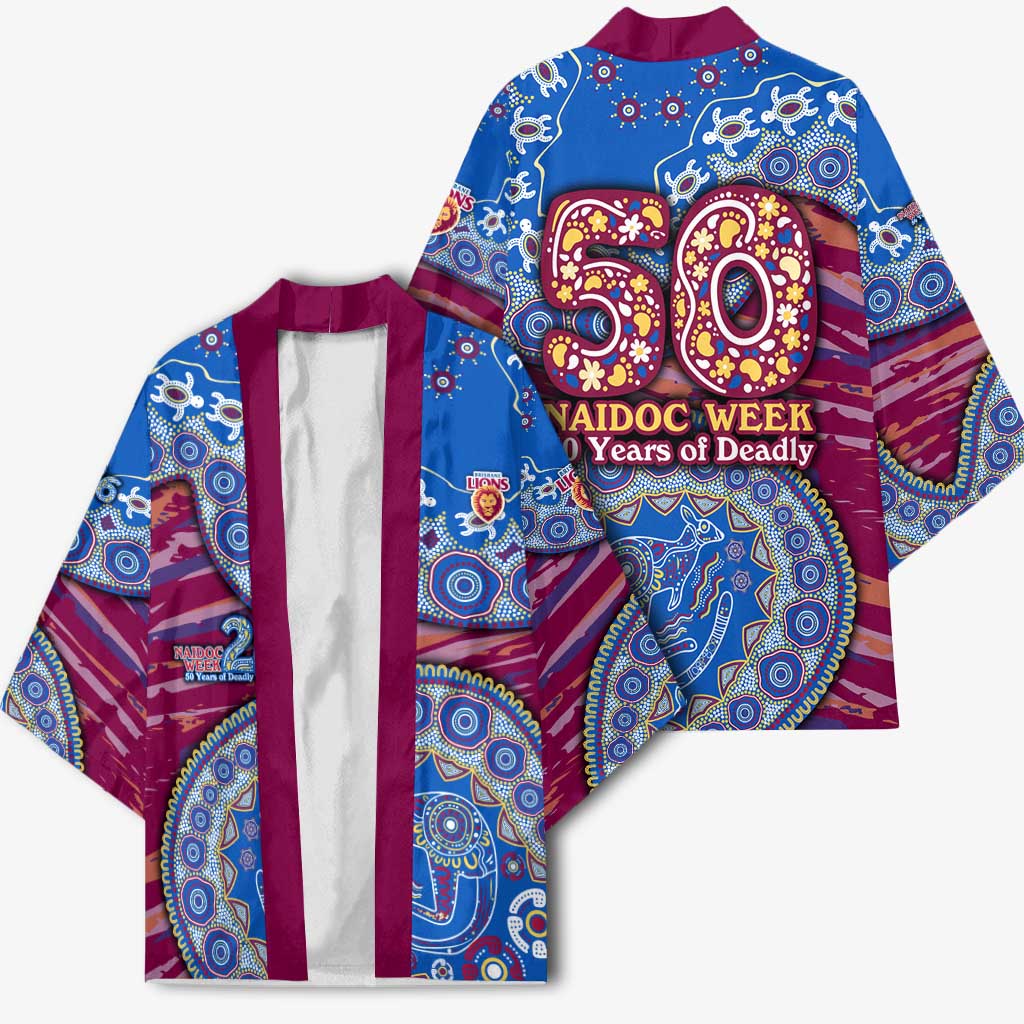Brisbane Lions NAIDOC Week 2026 Kimono Australian Aboriginal Dot Art Dreamtime Pattern Style