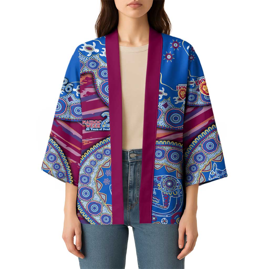 Brisbane Lions NAIDOC Week 2026 Kimono Australian Aboriginal Dot Art Dreamtime Pattern Style