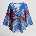Brisbane Lions NAIDOC Week 2026 Kimono Sleeve Blouse Australian Aboriginal Dot Art Dreamtime Pattern Style