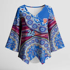 Brisbane Lions NAIDOC Week 2026 Kimono Sleeve Blouse Australian Aboriginal Dot Art Dreamtime Pattern Style