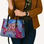 Brisbane Lions NAIDOC Week 2026 Leather Bag Australian Aboriginal Dot Art Dreamtime Pattern Style