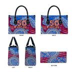 Brisbane Lions NAIDOC Week 2026 Leather Bag Australian Aboriginal Dot Art Dreamtime Pattern Style