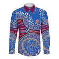 Brisbane Lions NAIDOC Week 2026 Long Sleeve Button Shirt Australian Aboriginal Dot Art Dreamtime Pattern Style