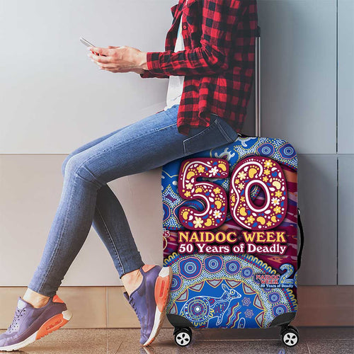 Brisbane Lions NAIDOC Week 2026 Luggage Cover Australian Aboriginal Dot Art Dreamtime Pattern Style