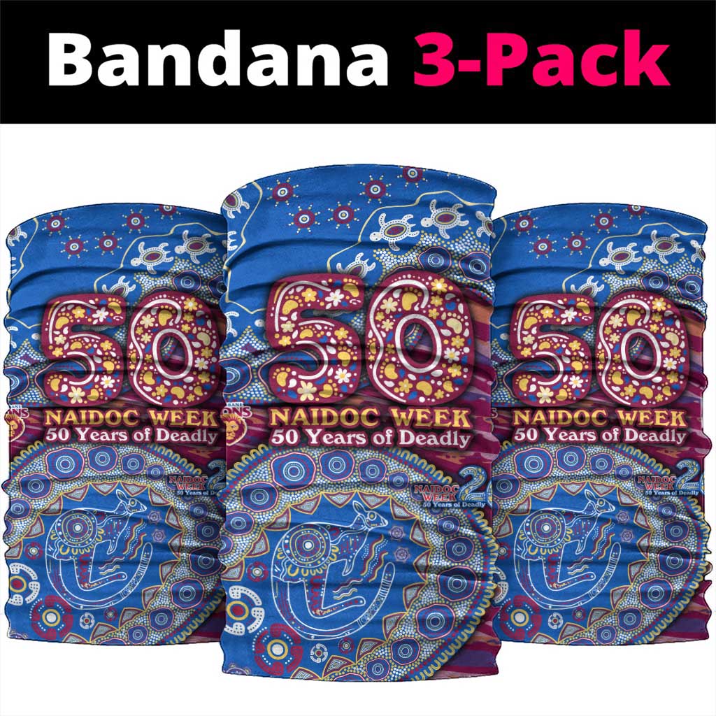 Brisbane Lions NAIDOC Week 2026 Neck Gaiter Australian Aboriginal Dot Art Dreamtime Pattern Style