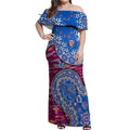 Brisbane Lions NAIDOC Week 2026 Off Shoulder Maxi Dress Australian Aboriginal Dot Art Dreamtime Pattern Style