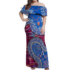Brisbane Lions NAIDOC Week 2026 Off Shoulder Maxi Dress Australian Aboriginal Dot Art Dreamtime Pattern Style