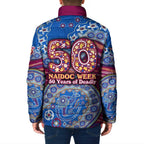 Brisbane Lions NAIDOC Week 2026 Padded Jacket Australian Aboriginal Dot Art Dreamtime Pattern Style