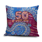 Brisbane Lions NAIDOC Week 2026 Pillow Cover Australian Aboriginal Dot Art Dreamtime Pattern Style