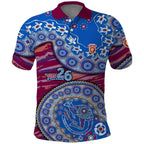 Brisbane Lions NAIDOC Week 2026 Polo Shirt Australian Aboriginal Dot Art Dreamtime Pattern Style