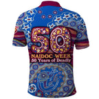 Brisbane Lions NAIDOC Week 2026 Polo Shirt Australian Aboriginal Dot Art Dreamtime Pattern Style
